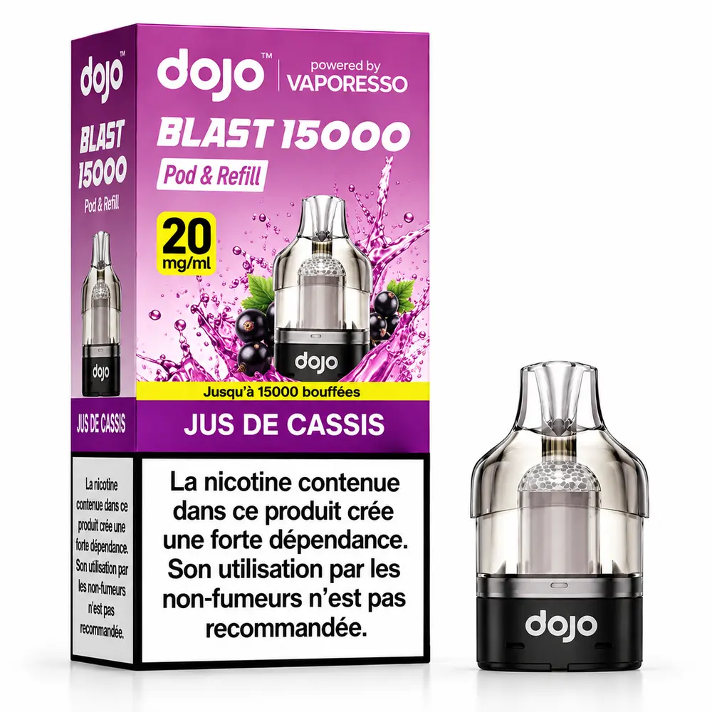 Jus de Cassis Pods — Dojo 15&nbsp;000 puffs à Dakar