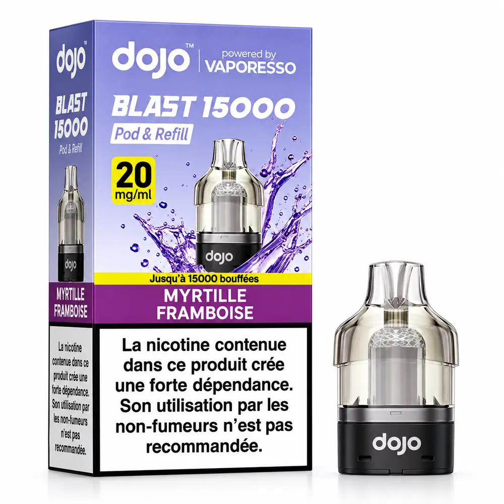 Myrtille Framboise Pods — Dojo 15&nbsp;000 puffs à Dakar