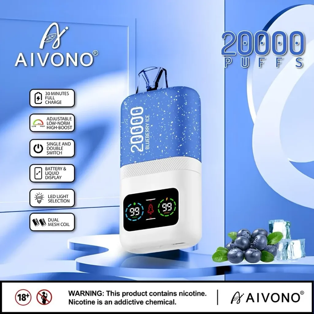 Blueberry Ice — Aivono 20&nbsp;000 puffs à Dakar