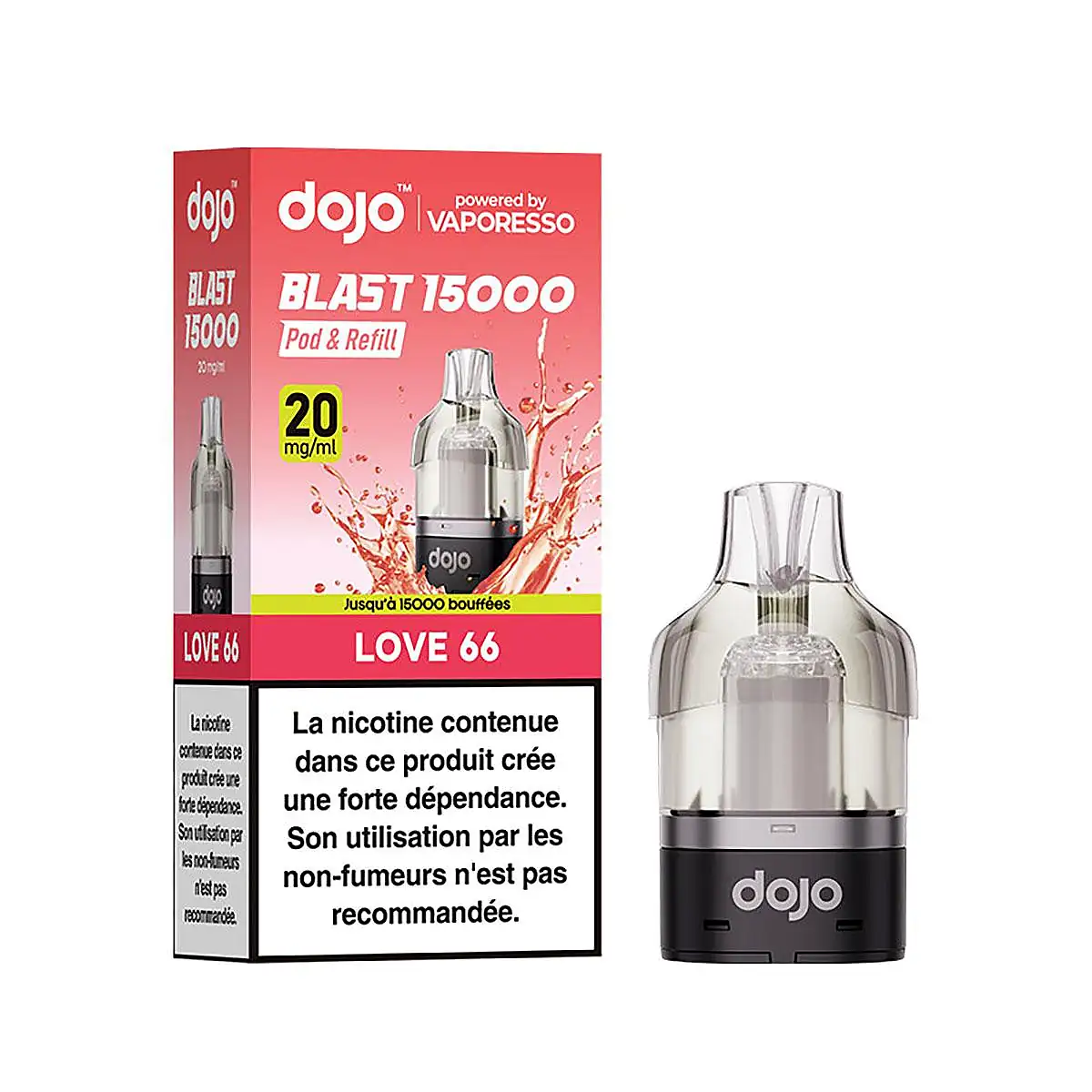Love 66 Pods — Dojo 15 000 puffs à Dakar